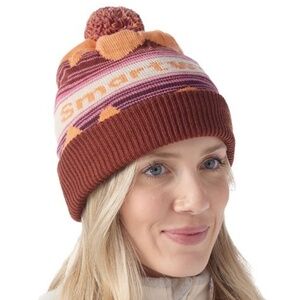 Smartwool Knit Winter Pattern Pom Beanie Apricot